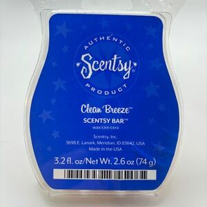 Scentsy Clean Breeze Wax Bar Warmer 8 Cubes 3.2 oz/‎ net 2.6 oz New